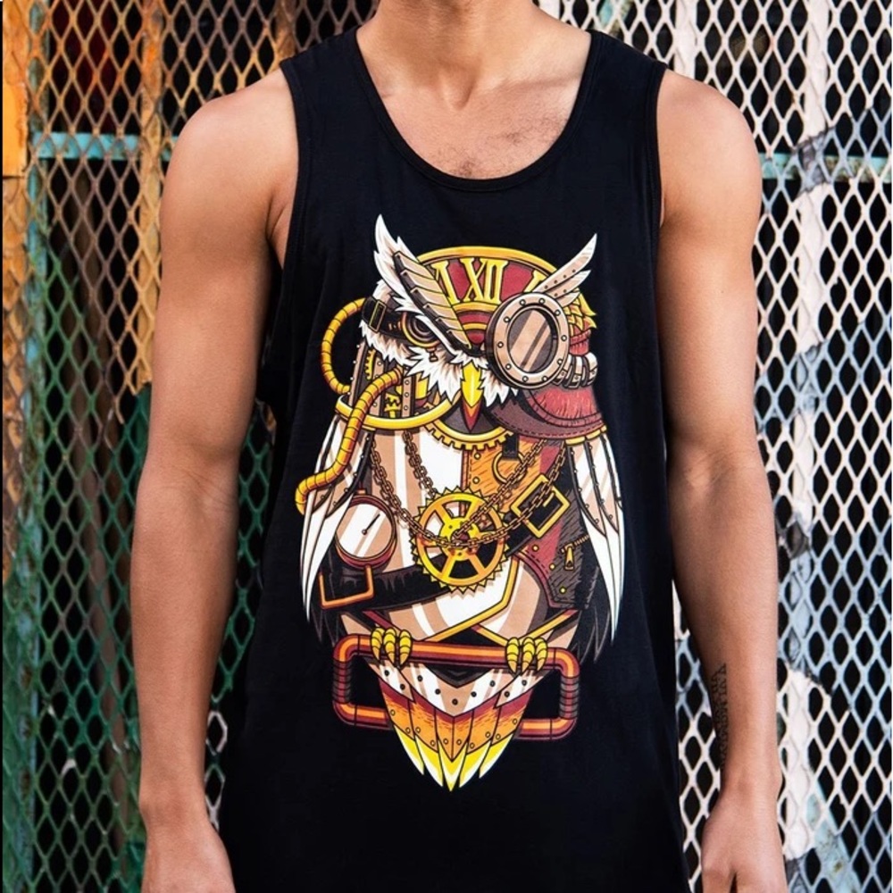 Into the AM Clockwork Owl Tank Top Shirt